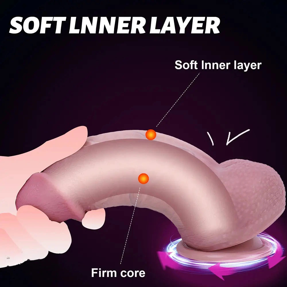 8in Silicone Soft Thick Lifelike Dildo For Female Masturbation Couple