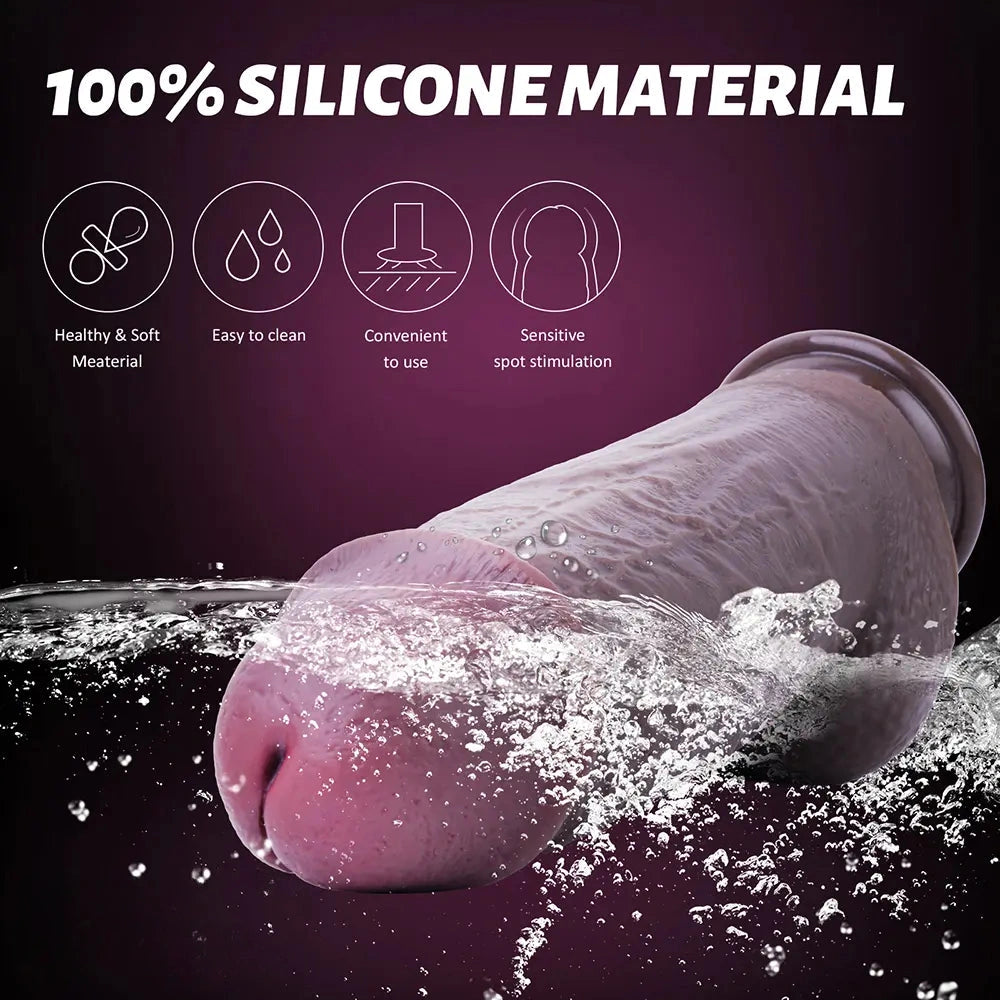 8in Silicone Soft Thick Lifelike Dildo For Female Masturbation Couple