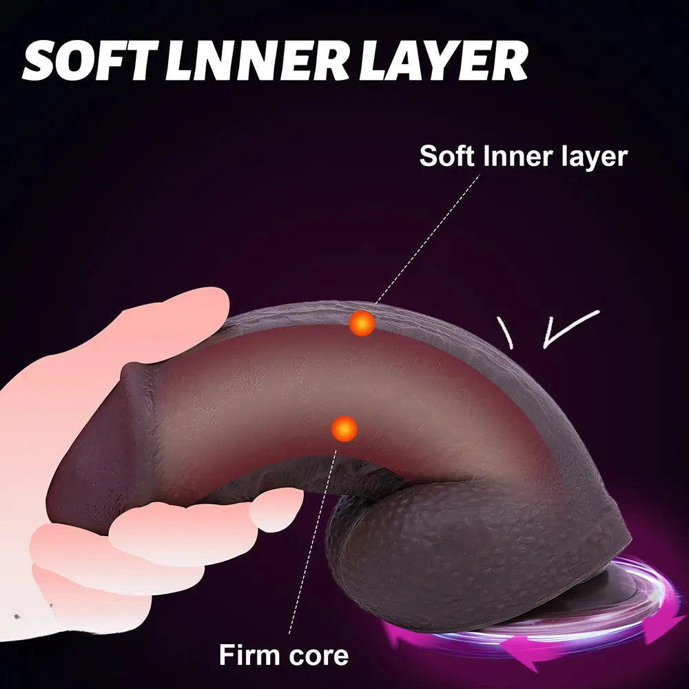 8in Silicone Soft Thick Lifelike Dildo For Female Masturbation Couple
