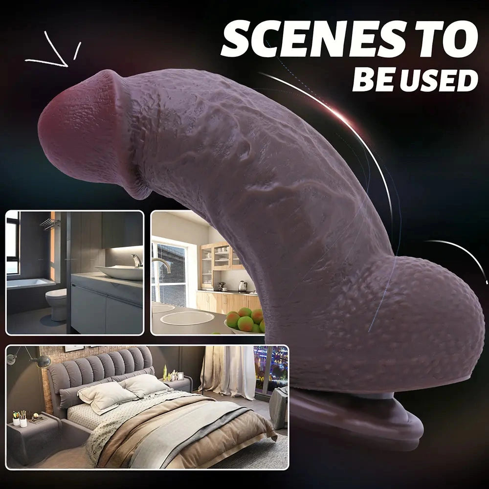 8in Silicone Soft Thick Lifelike Dildo For Female Masturbation Couple