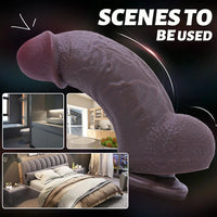 8in Silicone Soft Thick Lifelike Dildo For Female Masturbation Couple