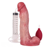 9.02in Realistic Penis Texture Dual Density Silicone Ejaculating Dildo