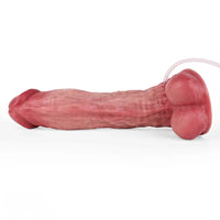9.02in Realistic Penis Texture Dual Density Silicone Ejaculating Dildo