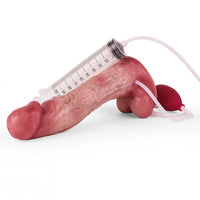 9.02in Realistic Penis Texture Dual Density Silicone Ejaculating Dildo