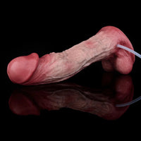 9.02in Realistic Penis Texture Dual Density Silicone Ejaculating Dildo