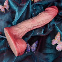 9.02in Realistic Penis Texture Dual Density Silicone Ejaculating Dildo