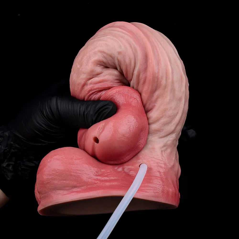 9.02in Realistic Penis Texture Dual Density Silicone Ejaculating Dildo