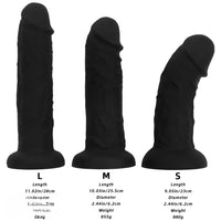 9.05in 10.03in 11.02in Thick Eggless Silicone Penis Dildo Adult Sex Toy