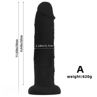 9.05in 10.03in 11.02in Thick Eggless Silicone Penis Dildo Adult Sex Toy