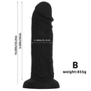 9.05in 10.03in 11.02in Thick Eggless Silicone Penis Dildo Adult Sex Toy
