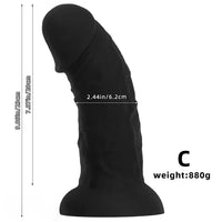 9.05in 10.03in 11.02in Thick Eggless Silicone Penis Dildo Adult Sex Toy