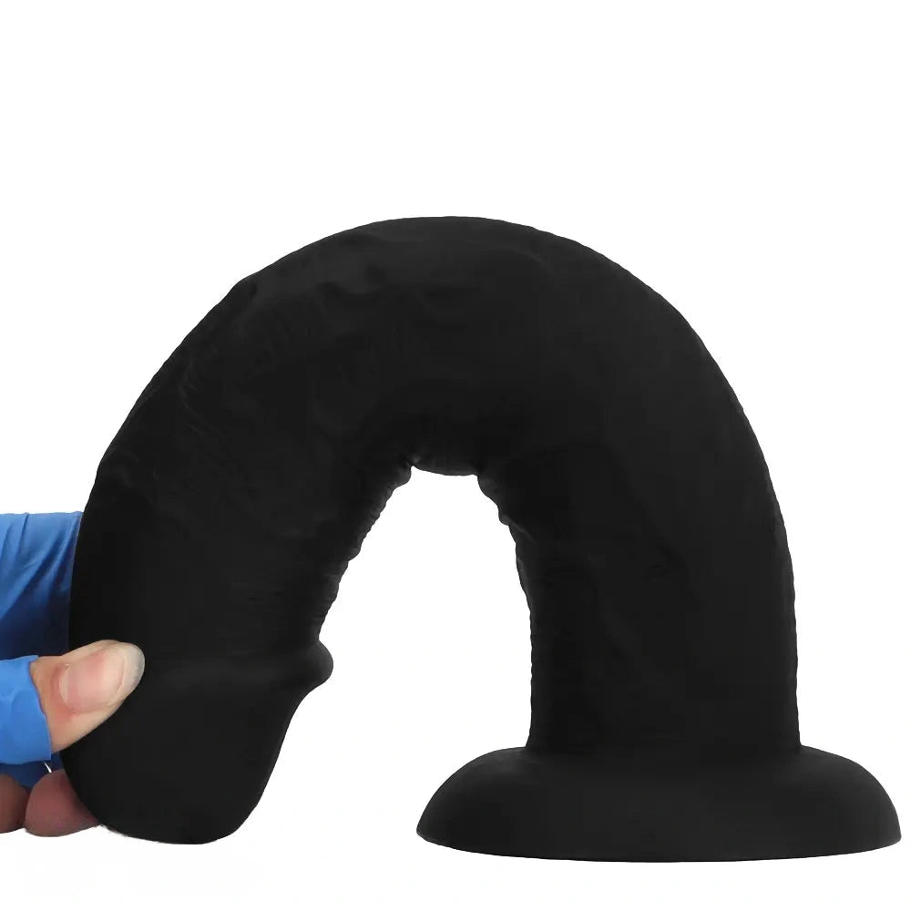 9.05in 10.03in 11.02in Thick Eggless Silicone Penis Dildo Adult Sex Toy