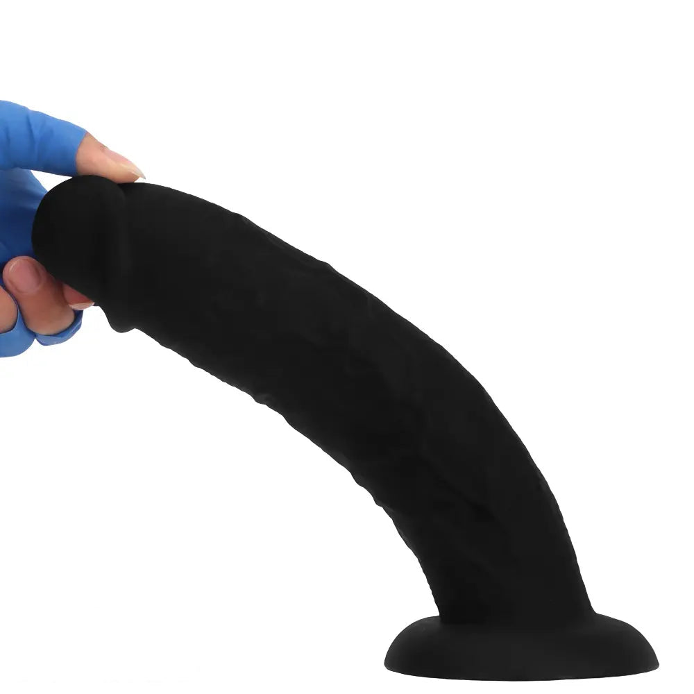 9.05in 10.03in 11.02in Thick Eggless Silicone Penis Dildo Adult Sex Toy