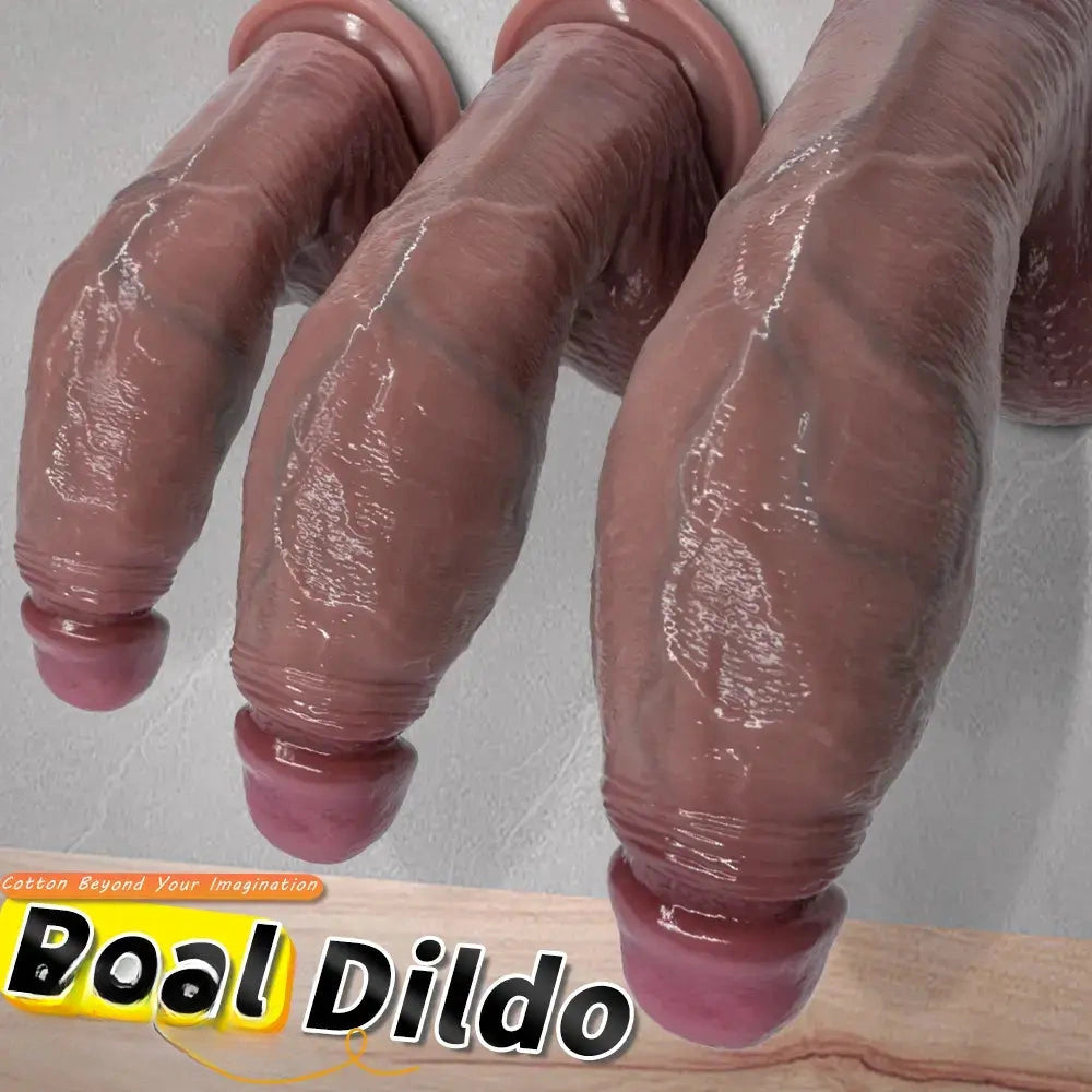9.05in 10.23in 11.41in Strap on Realistic Soft Dildo Penis Masturbator For Adults