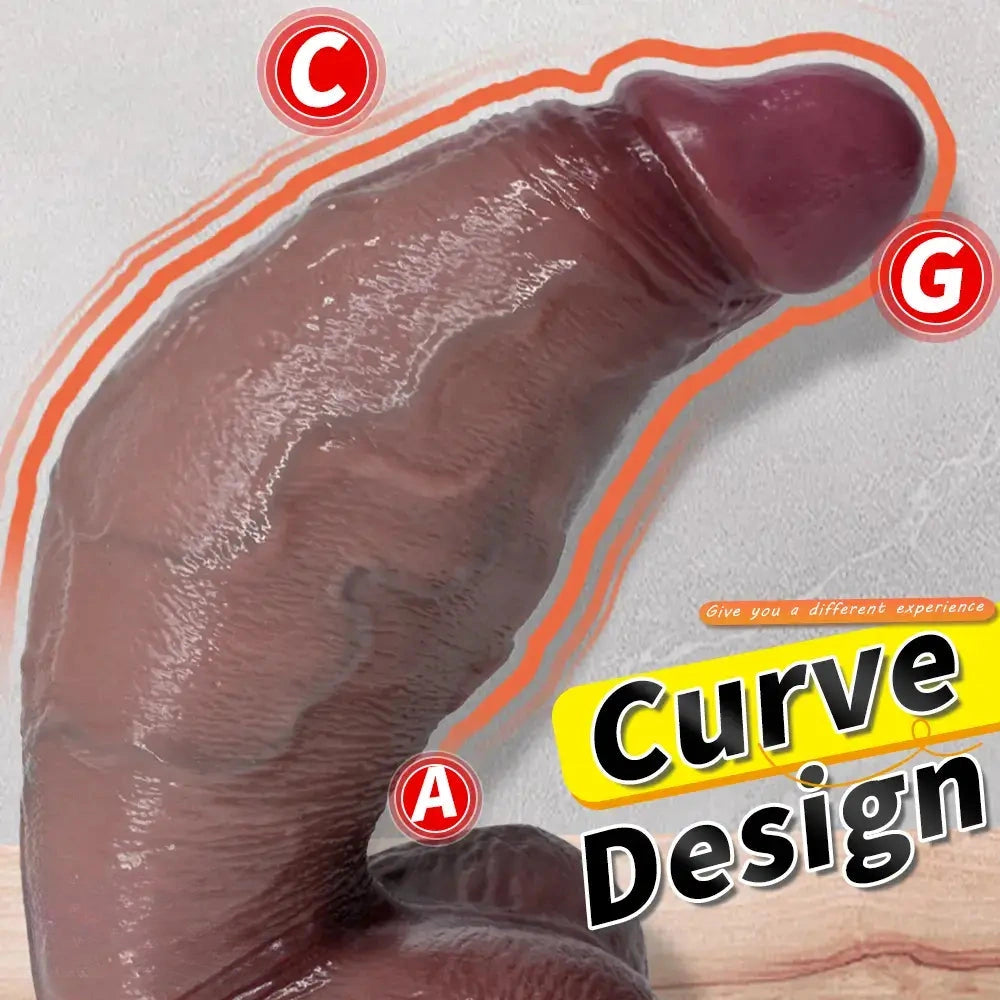 9.05in 10.23in 11.41in Strap on Realistic Soft Dildo Penis Masturbator For Adults