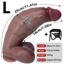 9.05in 10.23in 11.41in Strap on Realistic Soft Dildo Penis Masturbator For Adults