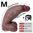 9.05in 10.23in 11.41in Strap on Realistic Soft Dildo Penis Masturbator For Adults