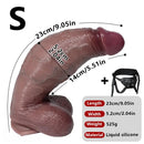 9.05in 10.23in 11.41in Strap on Realistic Soft Dildo Penis Masturbator For Adults