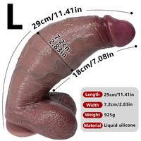 9.05in 10.23in 11.41in Strap on Realistic Soft Dildo Penis Masturbator For Adults