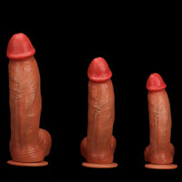 9.05in 10.23in 11.81in Oversized Curved Mushroom Head Silicone Dildo