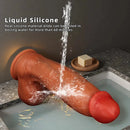 9.05in 10.23in 11.81in Oversized Curved Mushroom Head Silicone Dildo