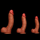 9.05in 10.23in 11.81in Oversized Curved Mushroom Head Silicone Dildo