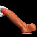 9.05in 10.23in 11.81in Oversized Curved Mushroom Head Silicone Dildo
