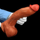 9.05in 10.23in 11.81in Oversized Curved Mushroom Head Silicone Dildo