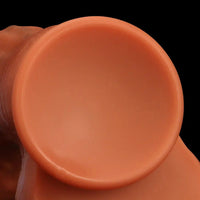 9.05in 10.23in 11.81in Oversized Curved Mushroom Head Silicone Dildo