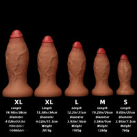 9.05in 10.23in 12.2in 13.38in 14.96in Huge Thick Long Mega Silicone Dildo