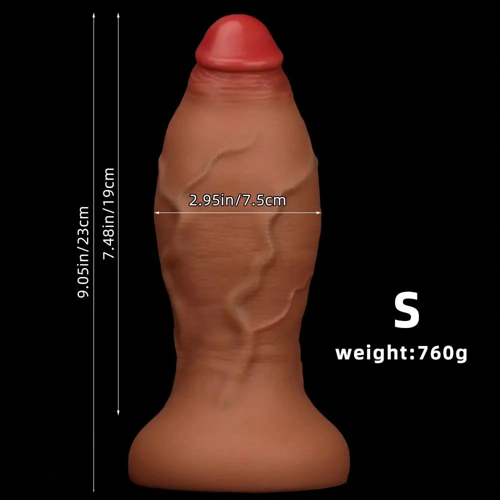 9.05in 10.23in 12.2in 13.38in 14.96in Huge Thick Long Mega Silicone Dildo