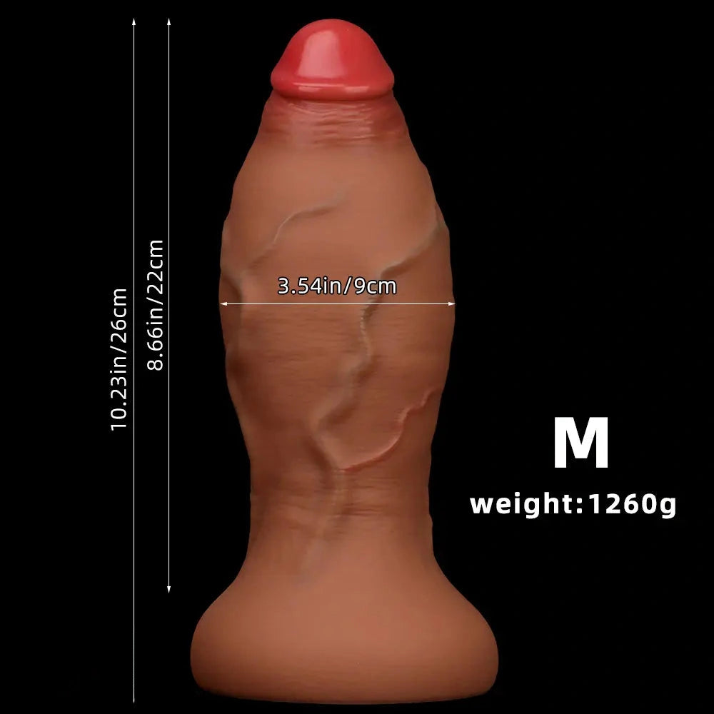 9.05in 10.23in 12.2in 13.38in 14.96in Huge Thick Long Mega Silicone Dildo