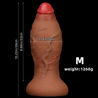 9.05in 10.23in 12.2in 13.38in 14.96in Huge Thick Long Mega Silicone Dildo