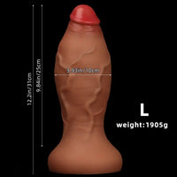 9.05in 10.23in 12.2in 13.38in 14.96in Huge Thick Long Mega Silicone Dildo