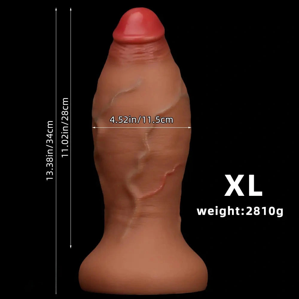 9.05in 10.23in 12.2in 13.38in 14.96in Huge Thick Long Mega Silicone Dildo