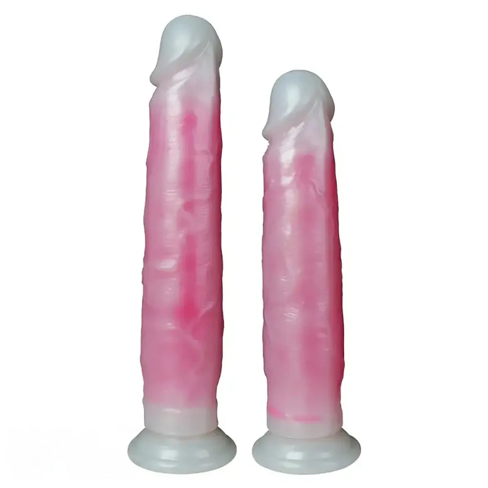 9.05in 10.23in Skin Sliding Foreskin Large Fluorescence Female Dildo