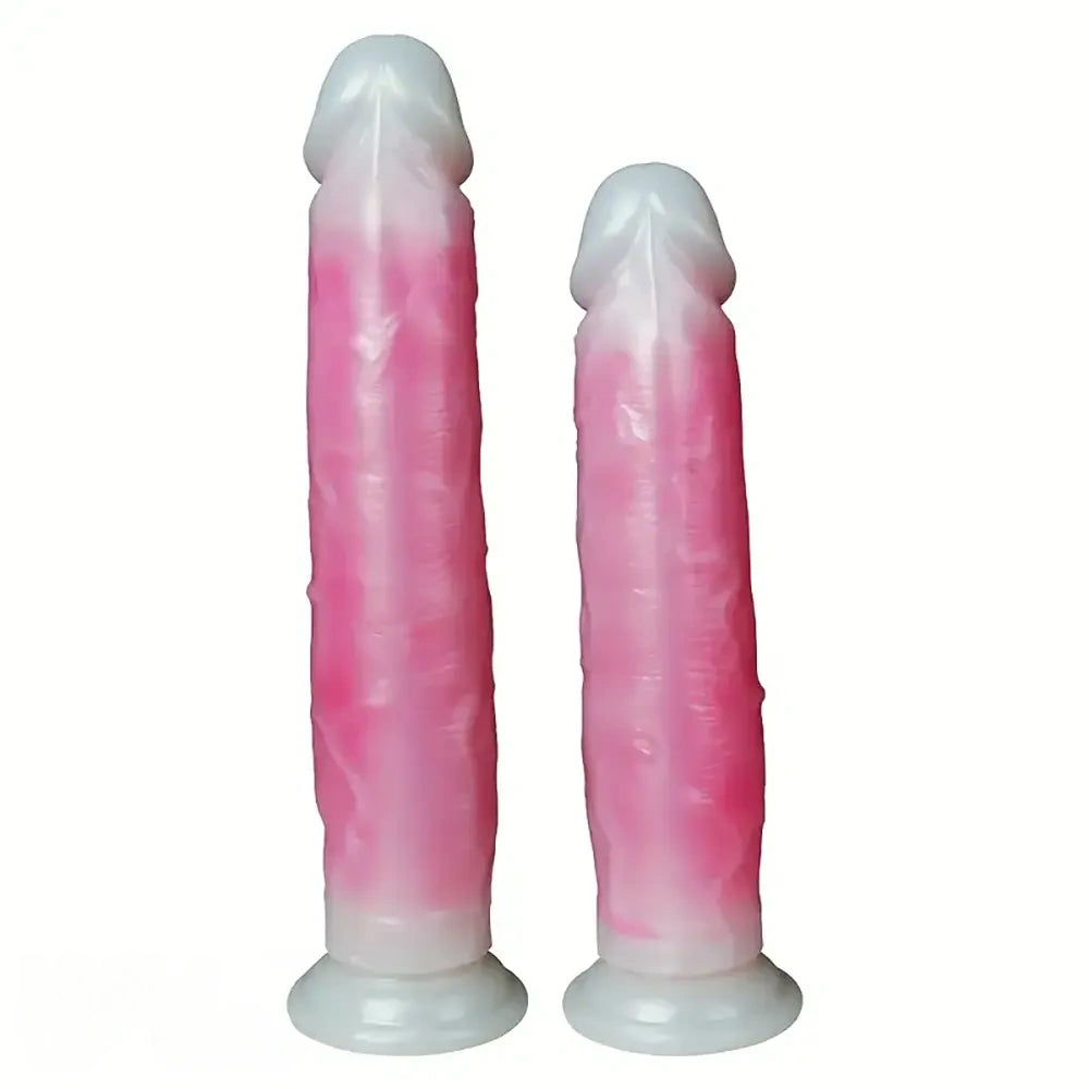 9.05in 10.23in Skin Sliding Foreskin Large Fluorescence Female Dildo
