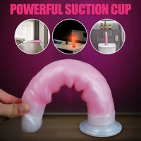 9.05in 10.23in Skin Sliding Foreskin Large Fluorescence Female Dildo