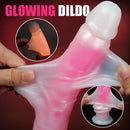 9.05in 10.23in Skin Sliding Foreskin Large Fluorescence Female Dildo