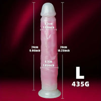 9.05in 10.23in Skin Sliding Foreskin Large Fluorescence Female Dildo