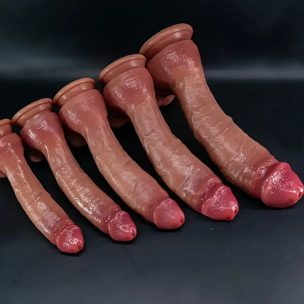 9.05in 10.43in 11.02in 12.2in 13.58in Soft Silicone Large Dildo