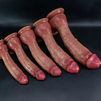 9.05in 10.43in 11.02in 12.2in 13.58in Soft Silicone Large Dildo