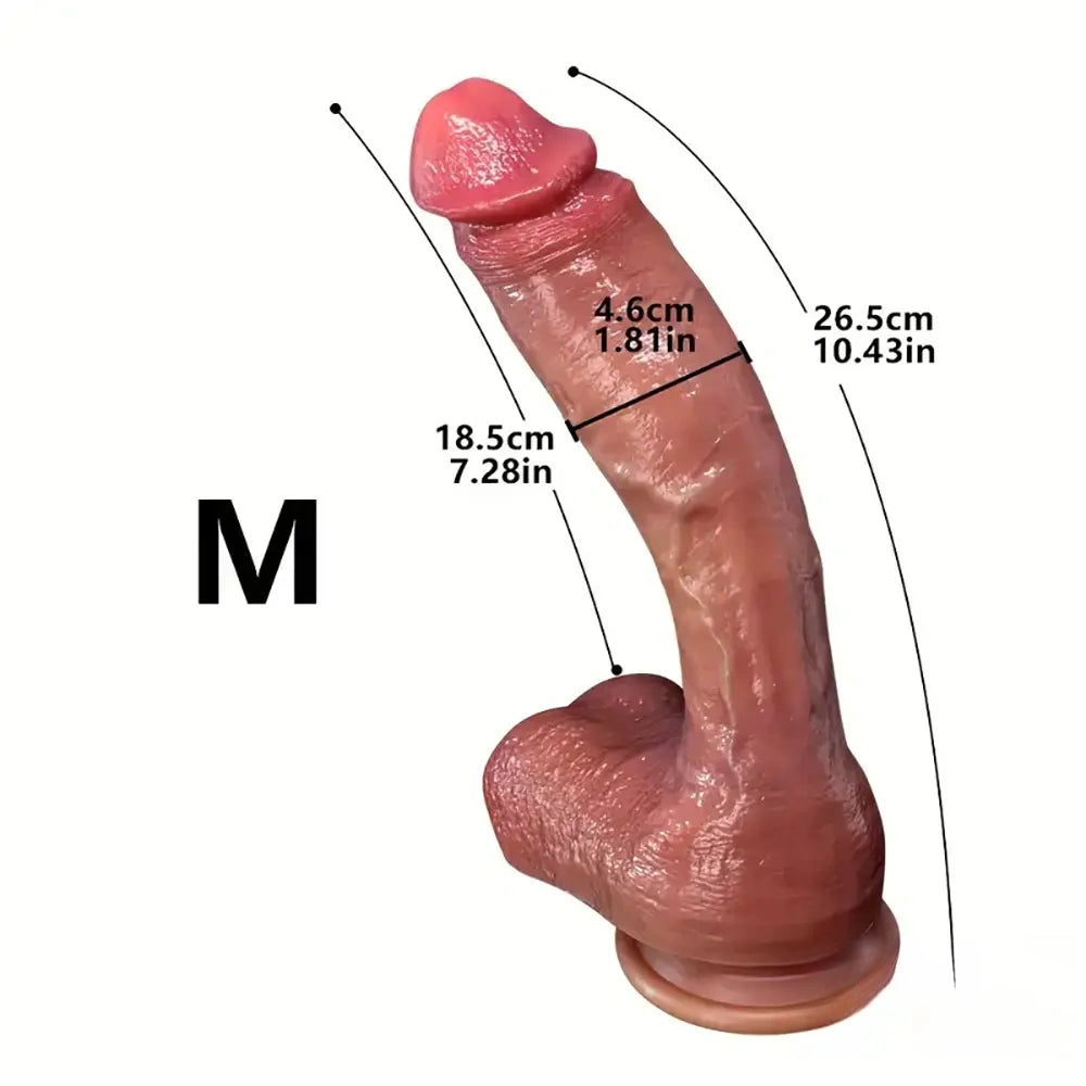 9.05in 10.43in 11.02in 12.2in 13.58in Soft Silicone Large Dildo