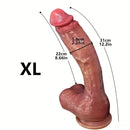 9.05in 10.43in 11.02in 12.2in 13.58in Soft Silicone Large Dildo