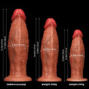 9.05in 10.62in 12.2in Eggless Extra Large Liquid Silicone Simulation Dildo