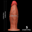 9.05in 10.62in 12.2in Eggless Extra Large Liquid Silicone Simulation Dildo