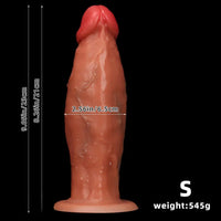 9.05in 10.62in 12.2in Eggless Extra Large Liquid Silicone Simulation Dildo
