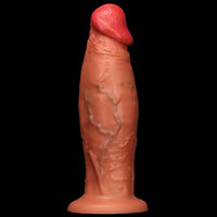 9.05in 10.62in 12.2in Eggless Extra Large Liquid Silicone Simulation Dildo