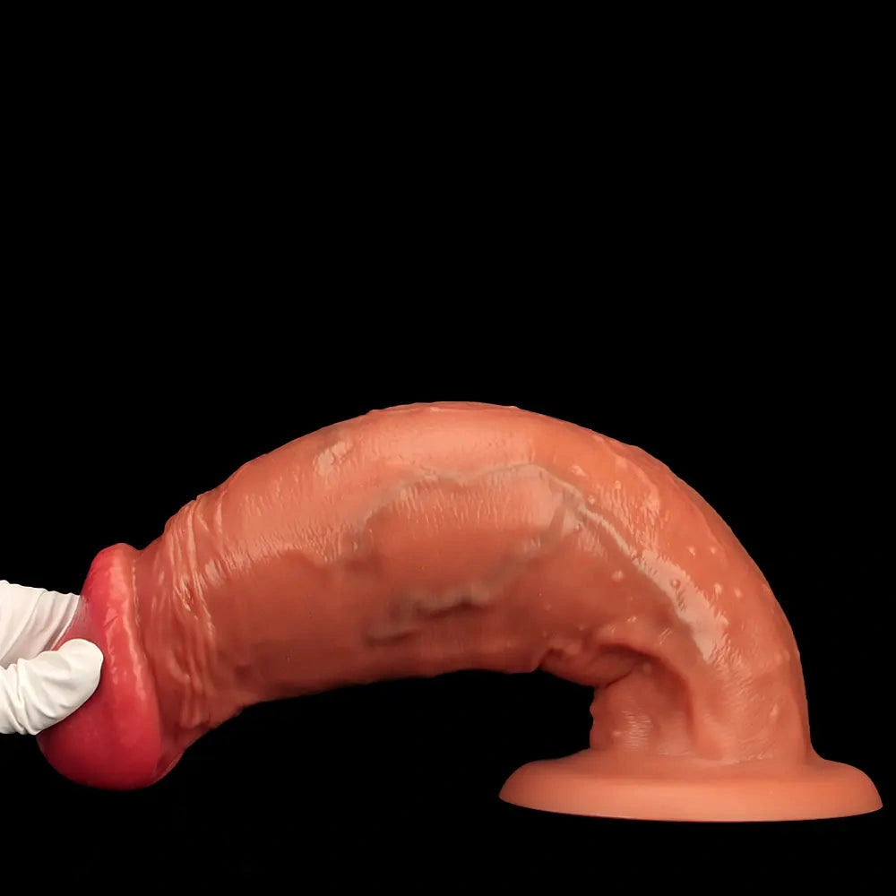 9.05in 10.62in 12.2in Eggless Extra Large Liquid Silicone Simulation Dildo