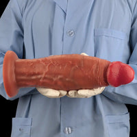 9.05in 10.62in 12.2in Eggless Extra Large Liquid Silicone Simulation Dildo